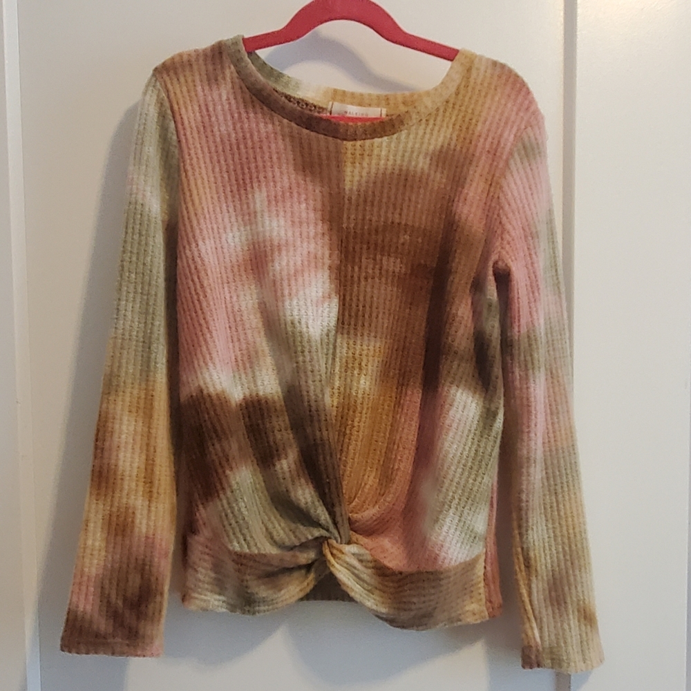Adorable tie dye waffle tee